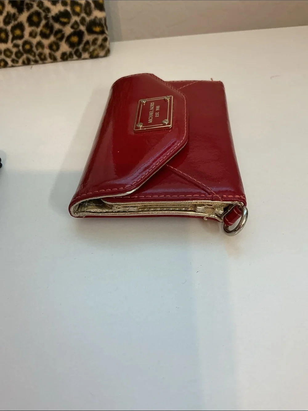 Michael Kors vintage red Jet Set Small Trifold Wallet phone case 2010 - 12